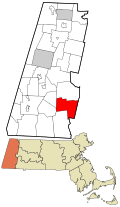 Berkshire County Massachusetts incorporated and unincorporated areas Otis highlighted